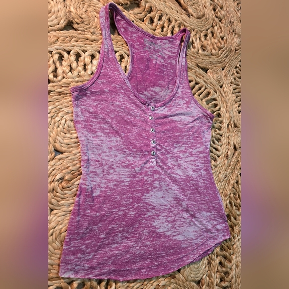 Decree Pink Burnout Button Front Racerback Tank 💖 - Picture 7 of 15